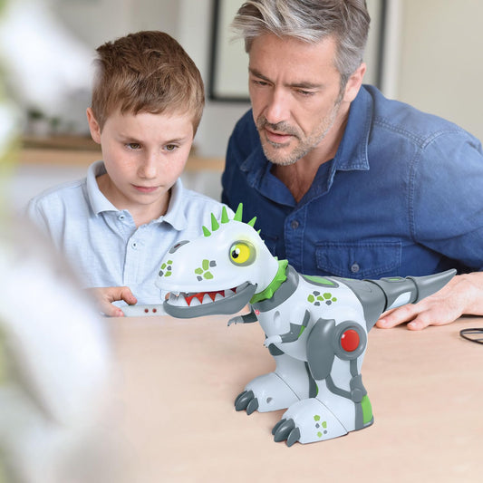 Xtrem Bots - Dinopunk Roboter Kinder | Ferngesteuerter Dinosaurier | Roboter Spielzeug Programmierbar 20 Aktionen | Robot Kinder Ab 5 Jahre | Geschenk Junge 5 Jahre