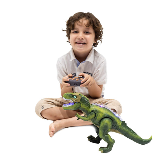JOYIN Kinder LED Ferngesteuertes Dinosaurier Spielzeug, Elektronik T-Rex Dino Spielzeug mit Gehen, Brüllen, leuchtenden Augen und Kopfschütteln für Kleinkinder Jungen Mädchen